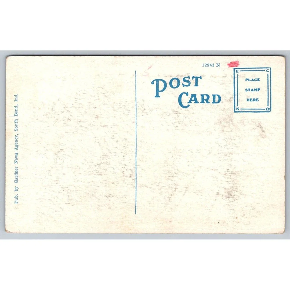 Vintage Postcard St Mary's College Notre Dame IN Le Mans Hall Gardner News 12943